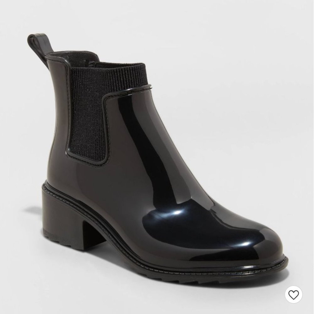 Women's Camille Heeled Boots - A New Day™, Black, Size 9